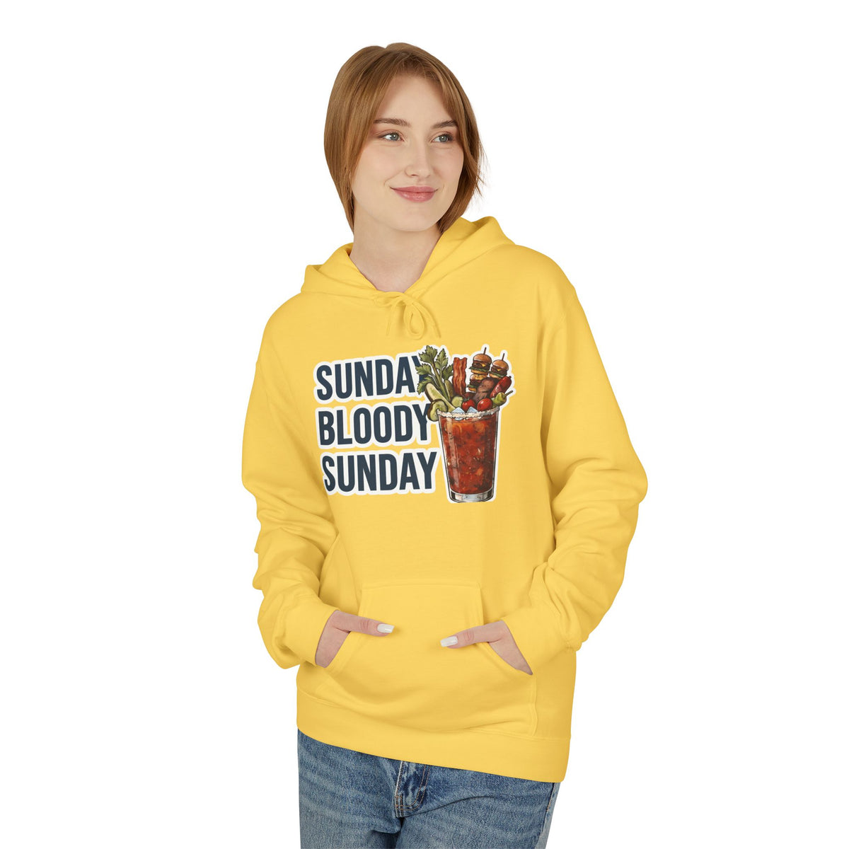 Bloody Sunday Day Drinking Unisex Midweight Softstyle Fleece Hoodie