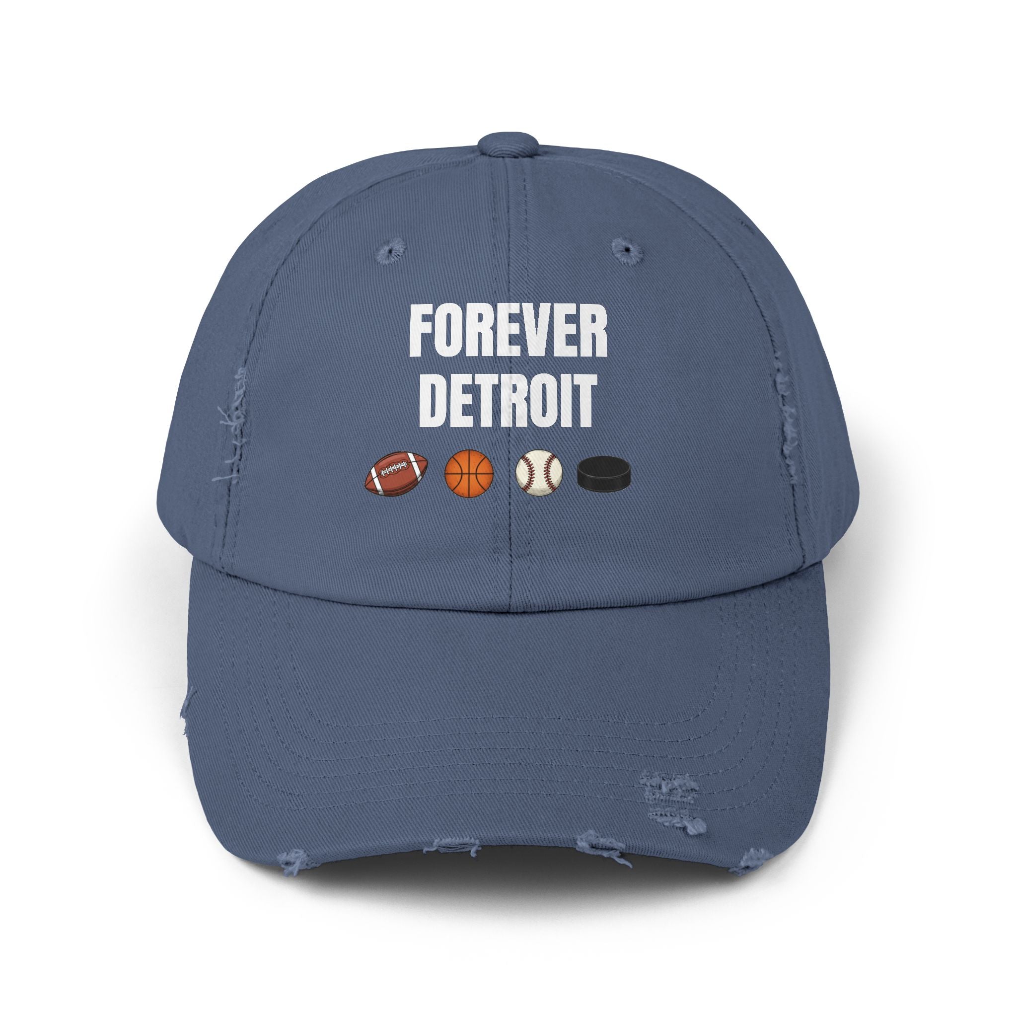 Four Seasons Forever Detroit Distressed Cap – Baseball, Basketball & Football Icons