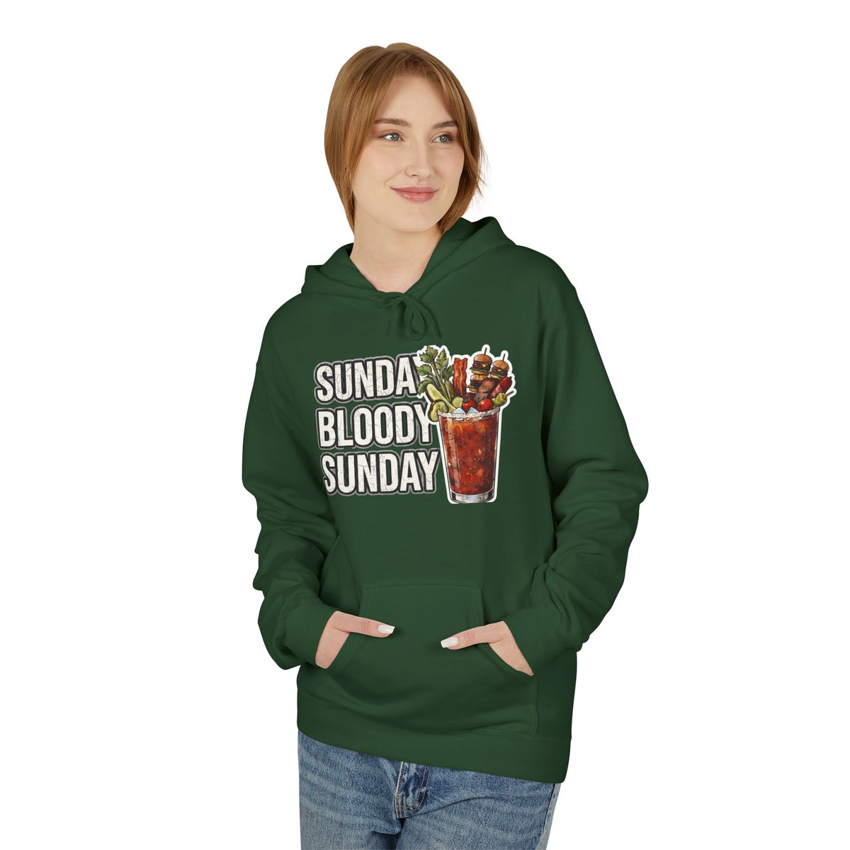 Bloody Sunday Day Drinking Unisex Midweight Softstyle Fleece Hoodie
