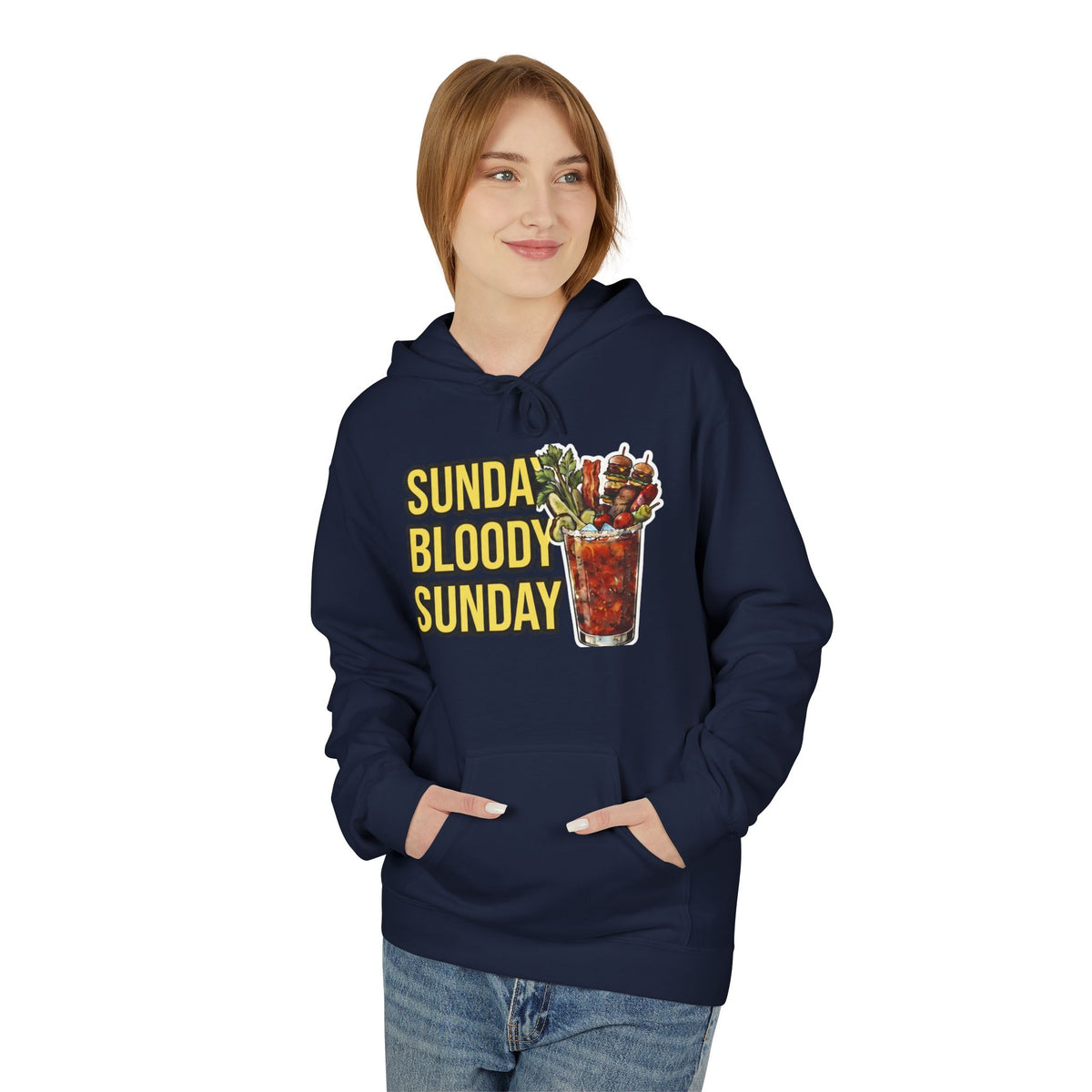 Bloody Sunday Day Drinking Unisex Midweight Softstyle Fleece Hoodie