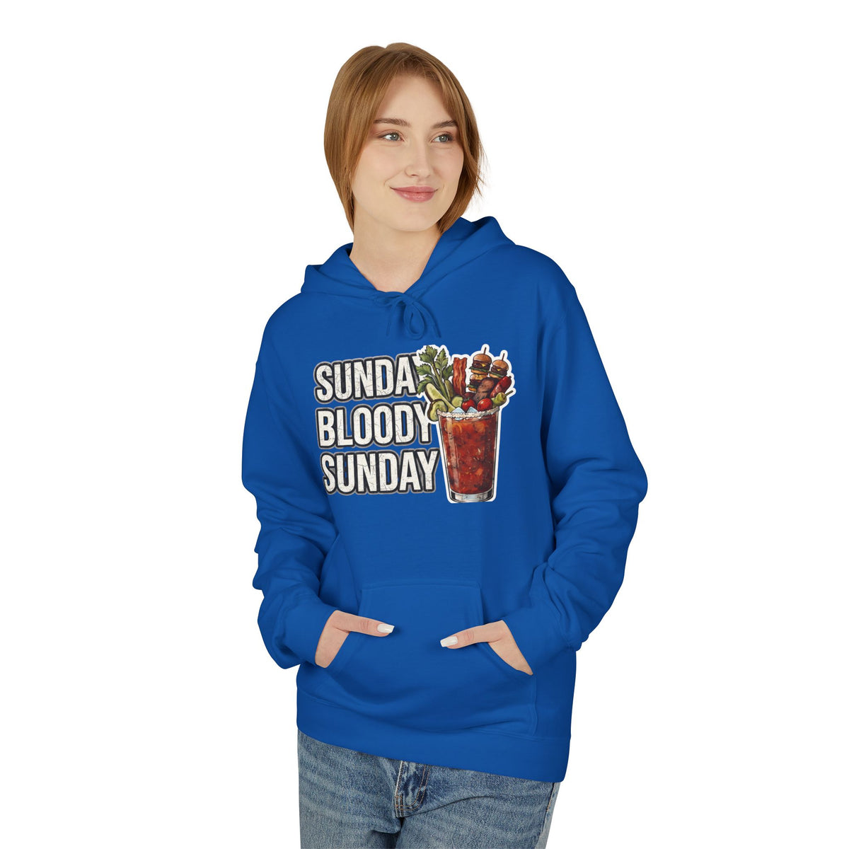 Bloody Sunday Day Drinking Unisex Midweight Softstyle Fleece Hoodie